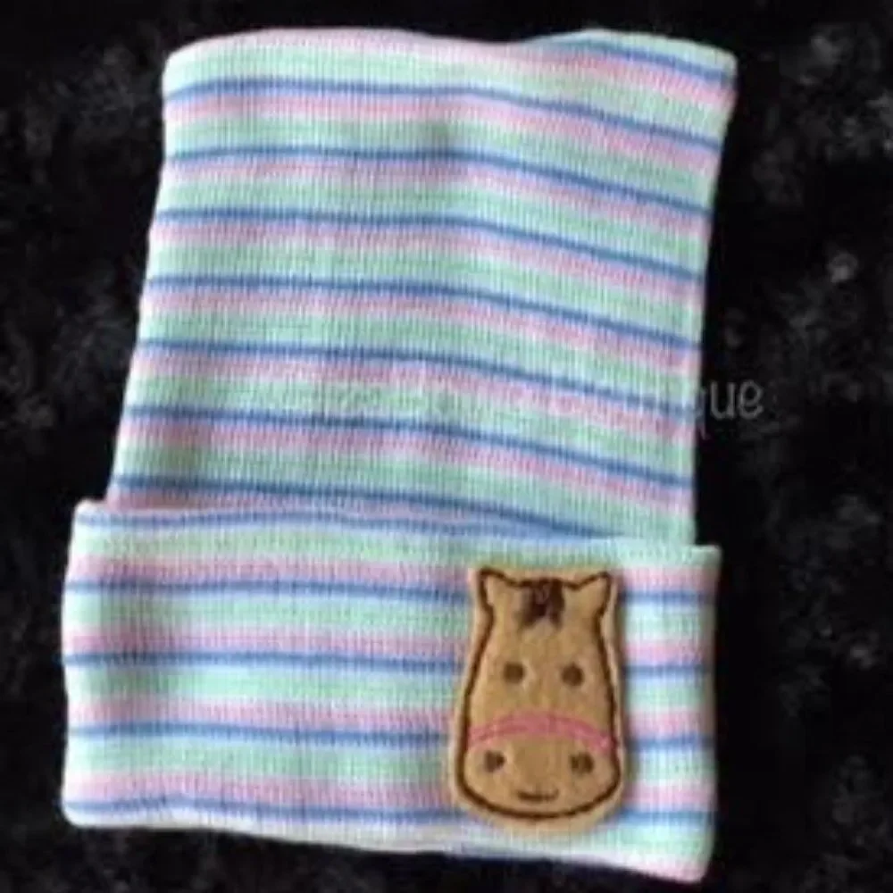 Multicolored Newborn Hat with 